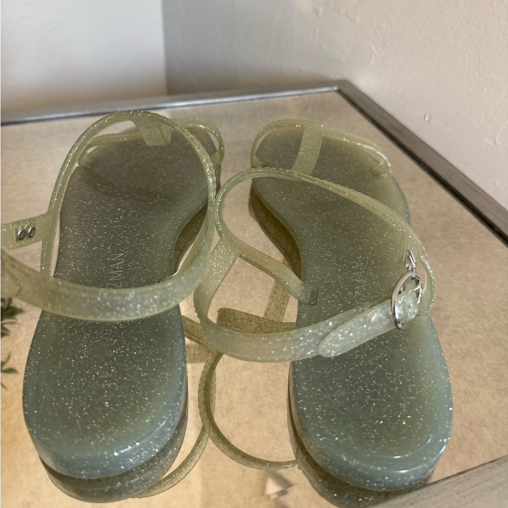 Stuart Weitzman Mellie Jelly Glitter sandals size 10